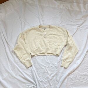 NWT cropped MADEWELL v neck sweater size L